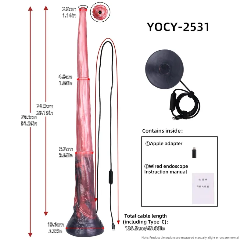 Silicone Long Anal Plug with Smart Endoscope Function G Spot Deep Stimulate Sex Toys Camera LED Light Body Exploration — image 12