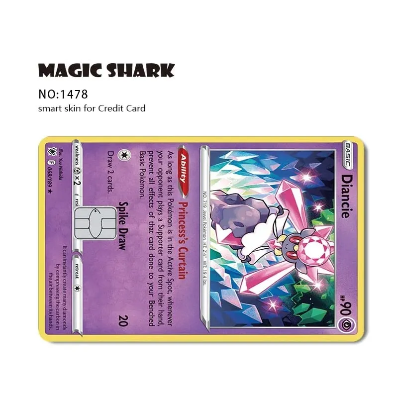 2026 ใหม่ Charizard Blastoise Bulbasaur Eevee Metwo สติกเกอร์ฟิล์มผิวสำหรับบัตรเครดิตเดบิตการ์ด — image 22
