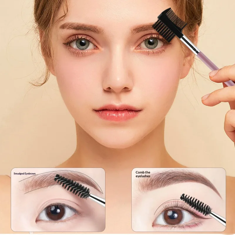 3 stk dobbelt-endede øjenbryn øjenvippe børste sæt med 3 forskellige Spoolie børster Makeup Grooming Tool — image 3