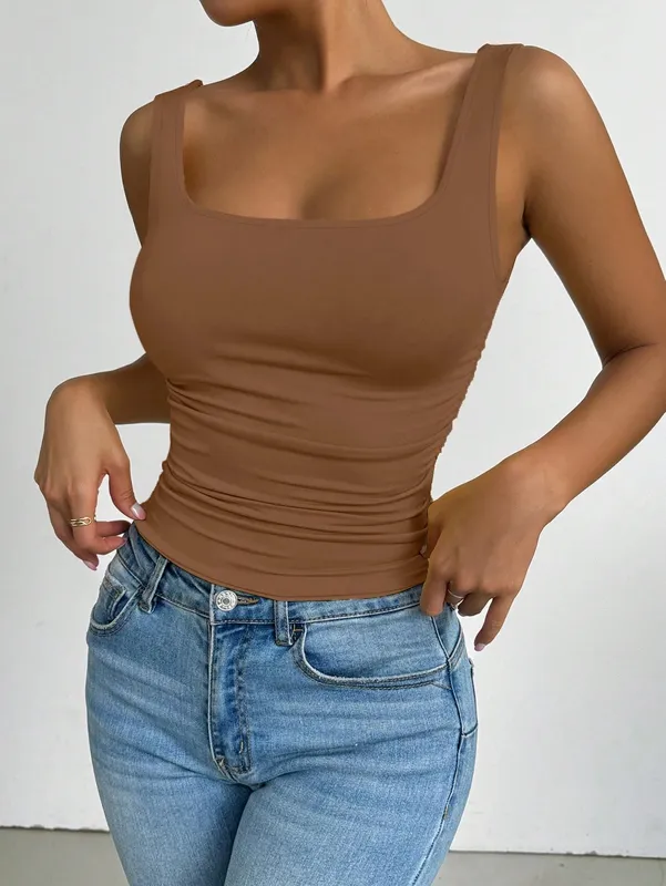New Fashion Women's Slim Fit Versatile Solid Color Vest — image 4