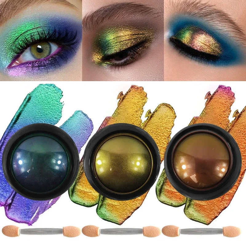 Poudre de fard à paupières caméléon multi-chrome, pigment changeant holographique multi-chrome pour le maquillage des yeux, Nail Art, Cosplay — image 3