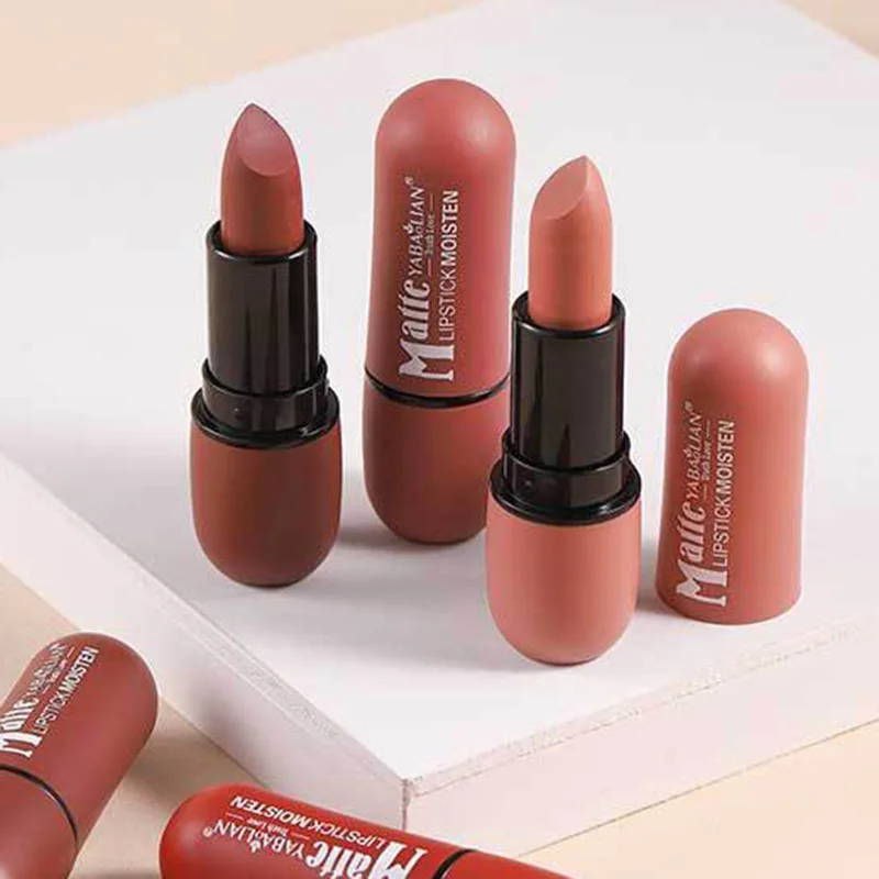 6 สีเซ็กซี่ Matte ลิปสติก Waterproof Long Lasting Color Rendering Non-stick Velvet Lips Contour ดินสอผู้หญิงแต่งหน้าเครื่องสำอาง — image 5