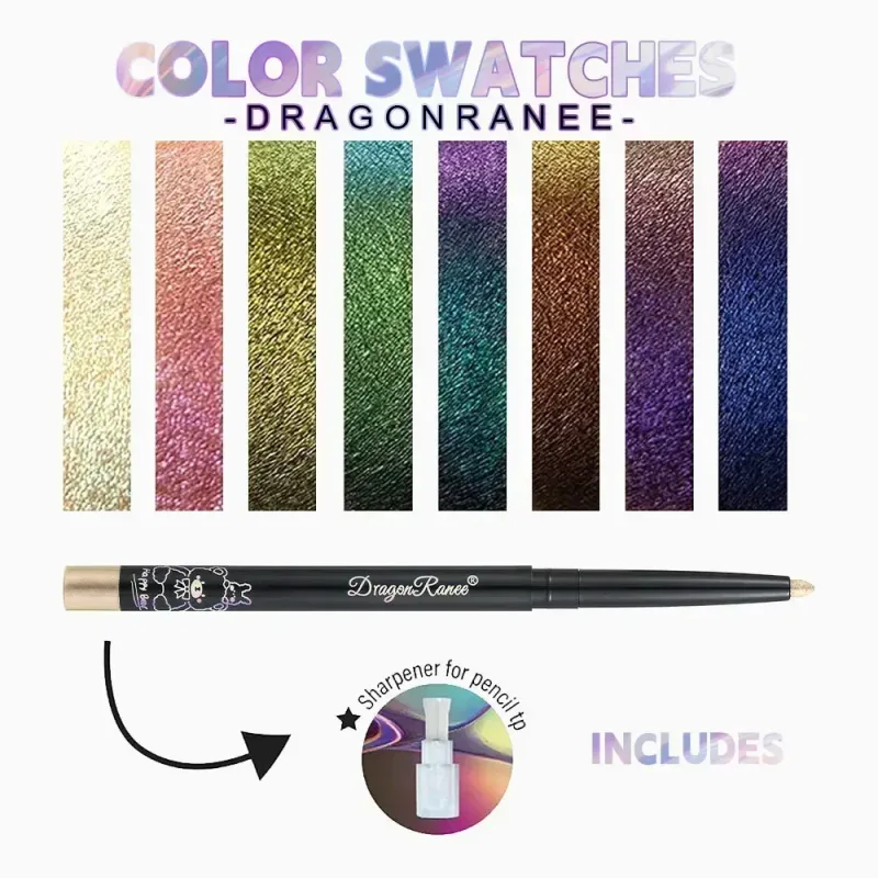 MultiChrome Aurora Chameleon Eyeliner ołówek trwały brokatowy cień do powiek leżący jedwabnik długopis wodoodporne kosmetyki kosmetyczne makijaż oczu — image 6