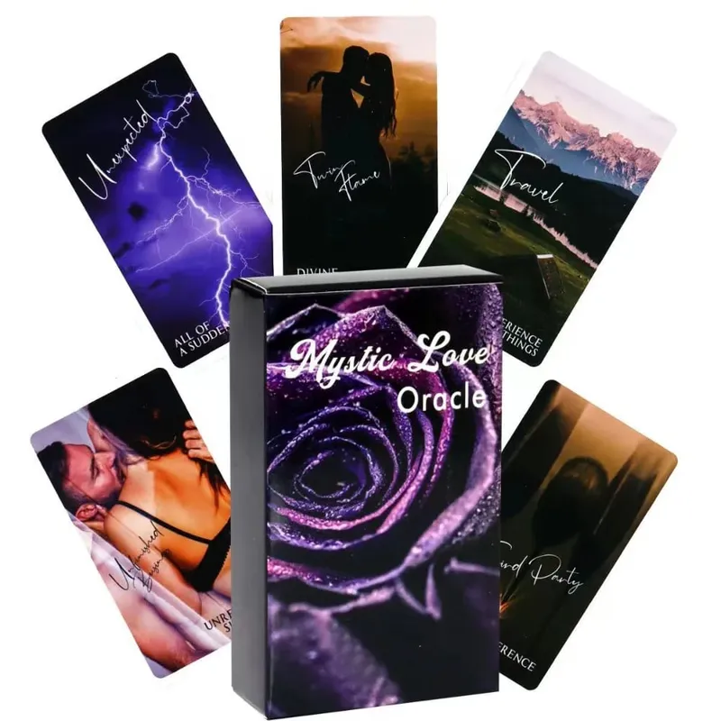 10.3*6 cm Mystic Love Oracle Deck 79 pièces cartes LOVE ORACLE Deck Tarot Deck Twin Flame Deck Messages — image 2