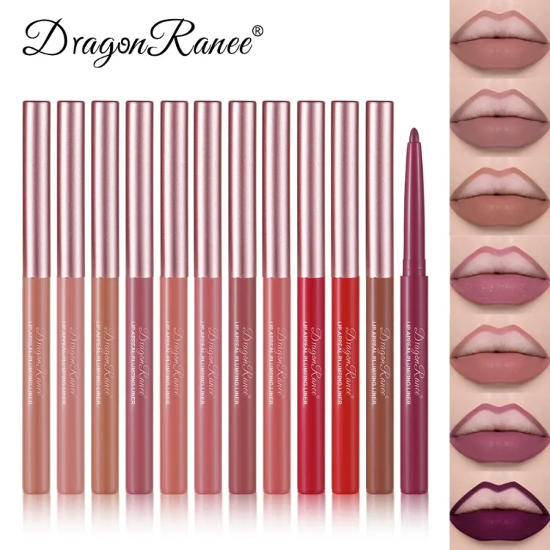 Matita per labbra luccicante pastello opaco matita per labbra impermeabile a lunga durata pasta di fagioli nudi rossetto rosso velluto contorno labbra trucco — image 4