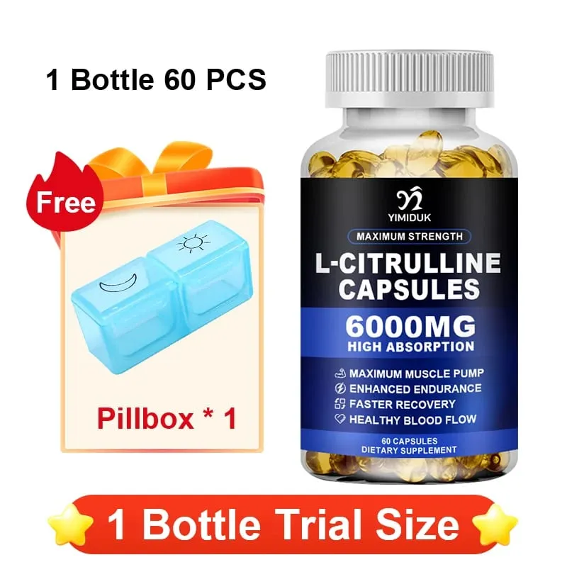 Kapsul L-citrulline Premium dengan Gelatin Citrulline Potensi Tinggi Mendukung Kesehatan Kapal Meningkatkan Latihan Mempercepat Perbaikan Otot — image 8
