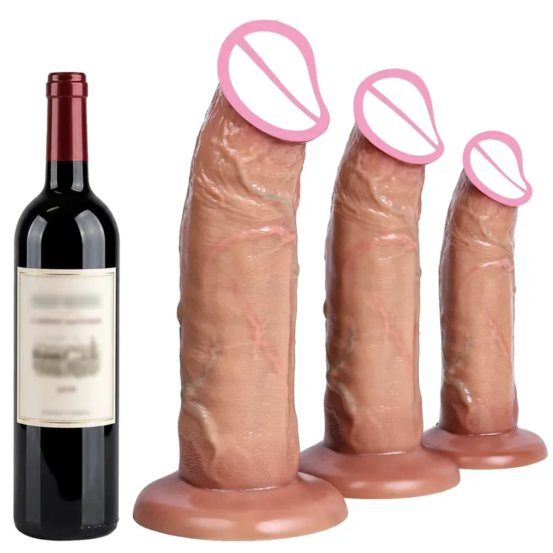 32CM Long Dildo Realistic Snake Shape Single Layer Silicone Big Penis Soft Anal Sex Toy Suction Cup Dick for Women G-spot Orgas — image 1