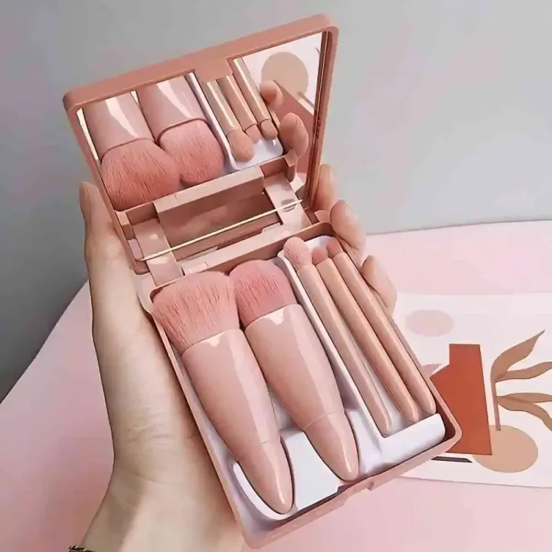 5pcs Mini Makeup Brushes Small Function Kit Kumpletong Cosmetic Brushes na May Case At Mirror Travel Size Set ng Makeup Brushes — image 2