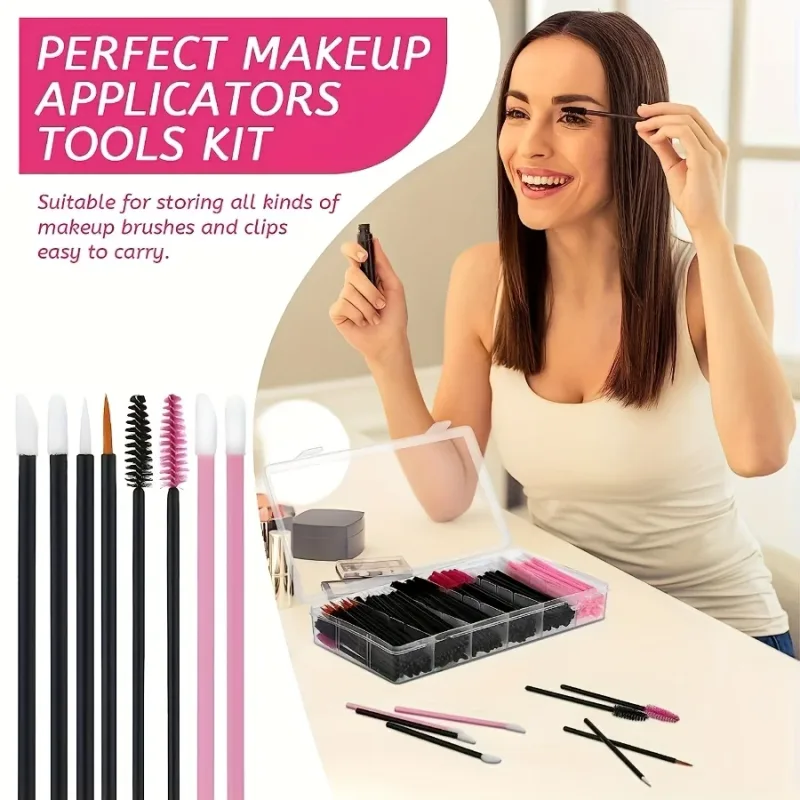 229PCS Makyaj Fırça Seti - 100 Kirpik ve 100 Dudak Fırçası, Saklama Kutulu Yeni Başlayanlar/Profesyoneller için Hepsi Bir Arada Kit (Salon ve Ev Kullanımı) — image 5