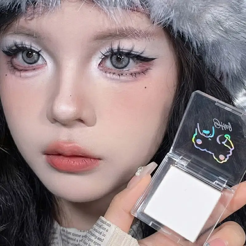 Palette de fards à paupières blanc mat, Base de pli coupée, surligneur, imperméable, longue durée, éclaircissant, coque de maquillage pour les yeux — image 2