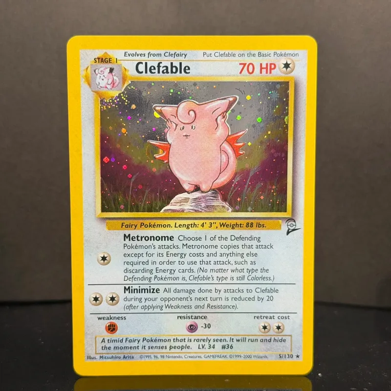 Poket 2000 Set Pangkalan 2 OG Nostalgia Koleksi Hitmonchan Scyther Clefable Pidgeot Mewtwo Proksi Holo Tradisional — image 11
