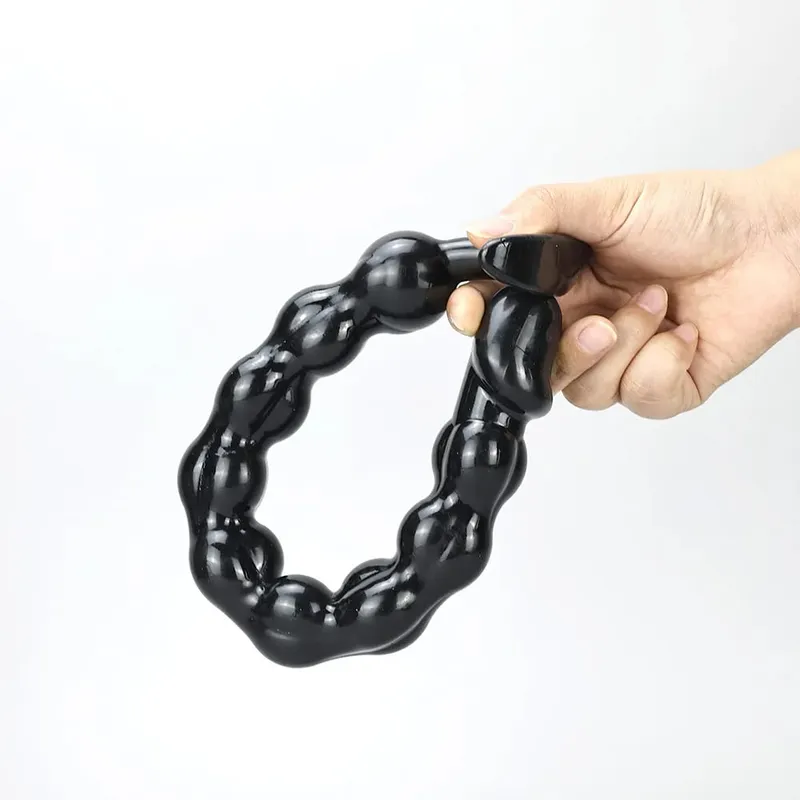 40cm 유리 딜도 라구 딜도 인공 성기 딕 크리스탈 항문 구슬 엉덩이 플러그 전립선 마사지 성인 여성을위한 자위 섹스 토이 — image 2