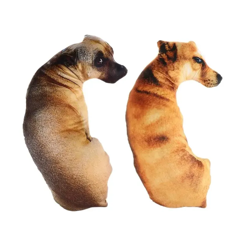 Cute 3D Lifelike Animal Throw Pillow Soft Dog Pillow Creative Cushion Office — image 4