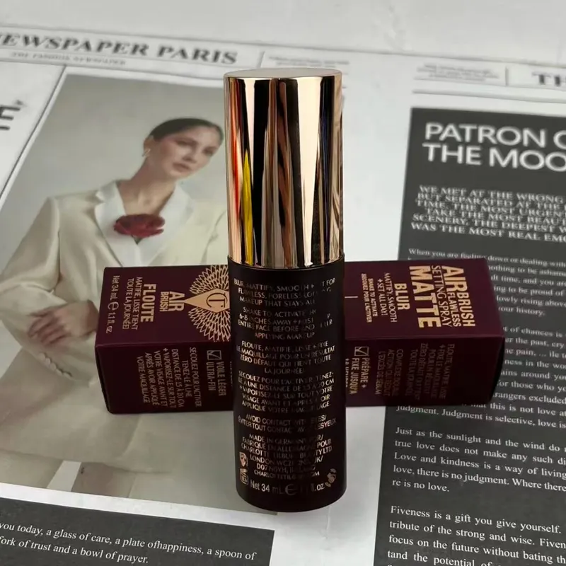 Charlotte Tilbury Airbrush Flawless Setting Spray 100 ml 34 ml 2-teiliges Set Setting Spray Feuchtigkeitsspendendes Hydrat Oil Control Make-Up Geschenk — image 5