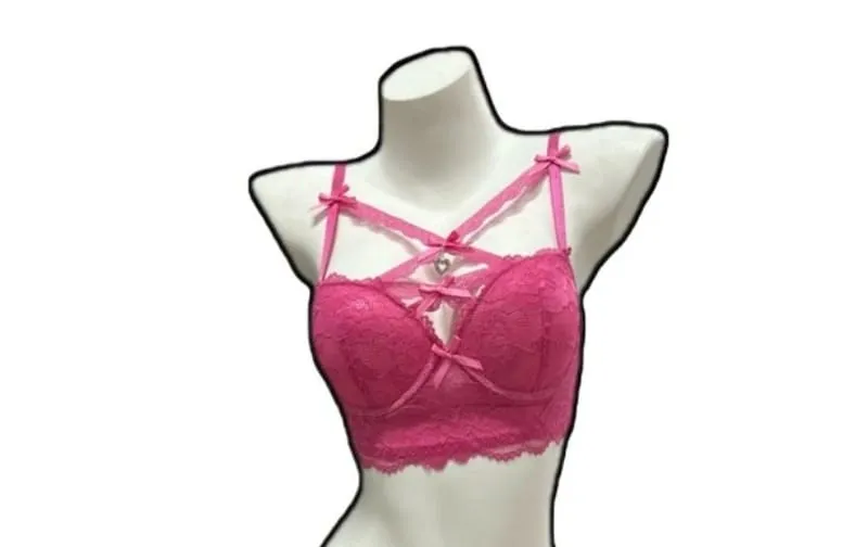 Magic Bust Boost Lace Bra Heart Pendant Decor Sexy Allure Women Underwear Push‑Up Lingerie S‑XL Size 32‑38AB Cups — image 4
