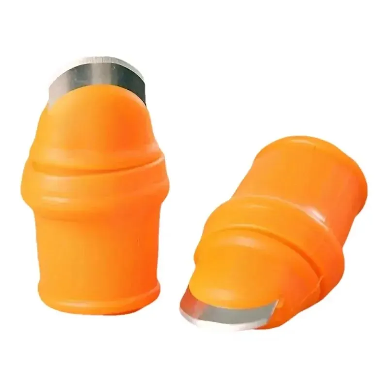 Juego de cuchillos para pulgar con dedales para pelar ajo, descascarar fresas, recoger granos de pimienta y verduras (6 piezas)