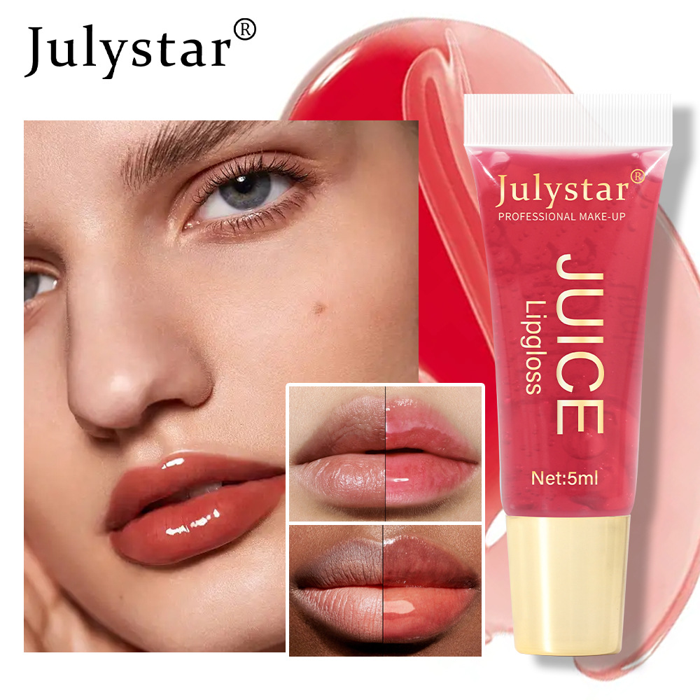 Gloss Bibir Montok Coklat Bogel Melembapkan Minyak Bibir Buah-buahan Lutsinar Kesepenuhan Bibir Tint Aplikator Solek Tiub Lembut Penjagaan Kecantikan — image 5