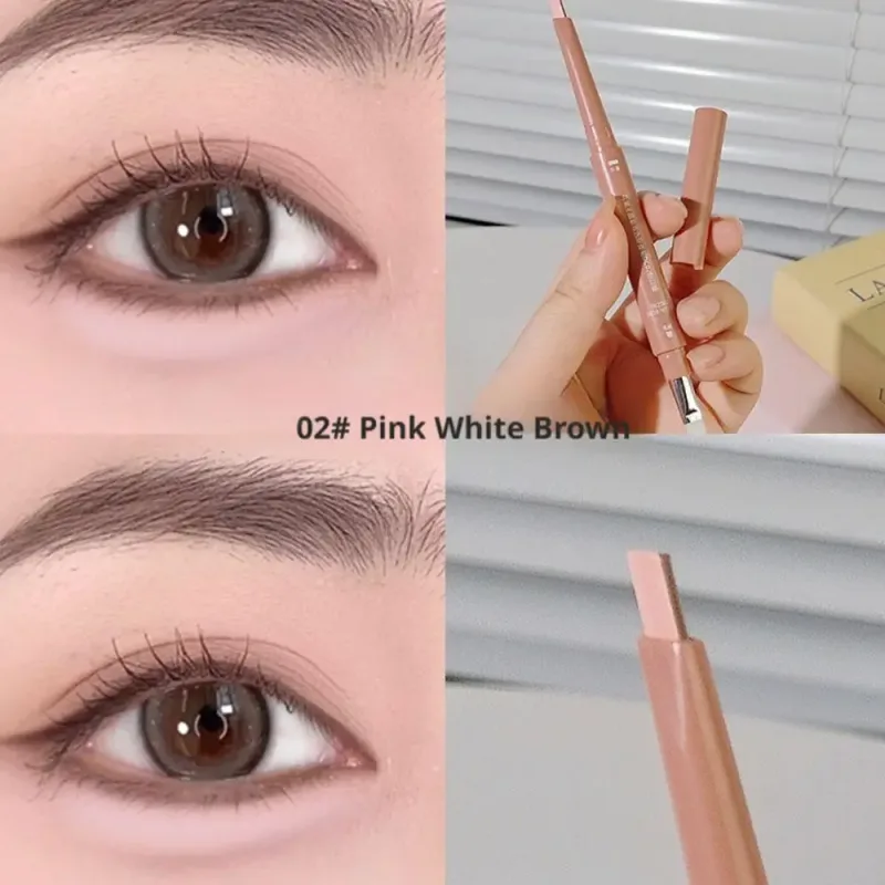 3 in 1 Double Ended Lying Silkworm Pencil Evidenziatore Pen Nude Liquid Contour Liner Eye Makeup Stick Con pennello per dettagli — image 5