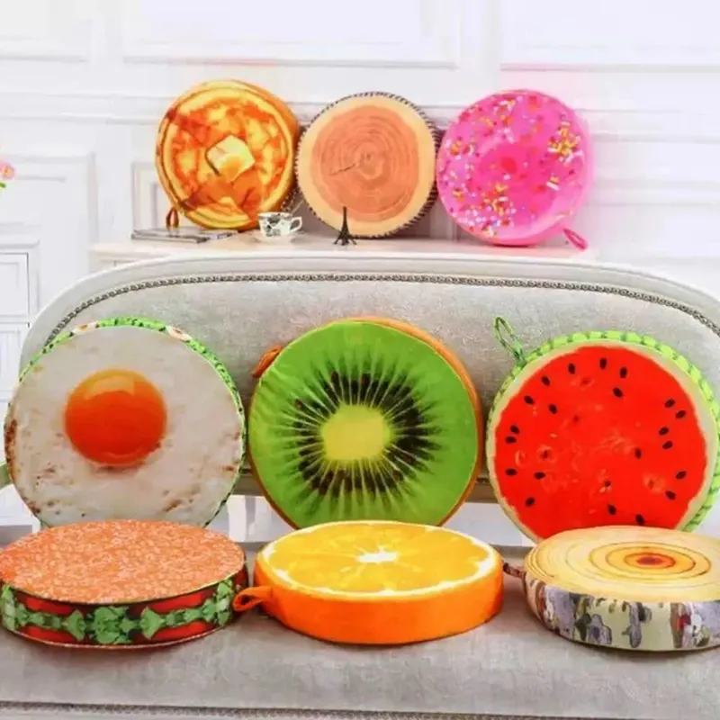 Kindergarten Soft Sofa Pillow Funny Fruit Seat Pads Chair Cushions Seat Pads Round Pillow — image 6