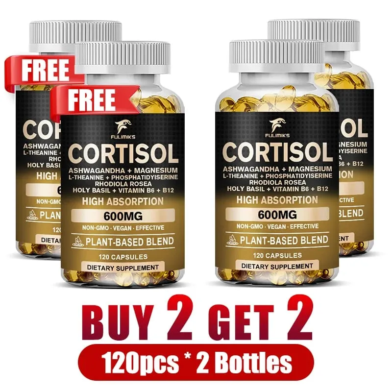 Reine Cortisol-Ergänzung mit Ashwagandha-Magnesium unterstützt die Gesundheit der Nebennieren und lindert Stress. Senkt hohe Cortisolspiegel — image 6
