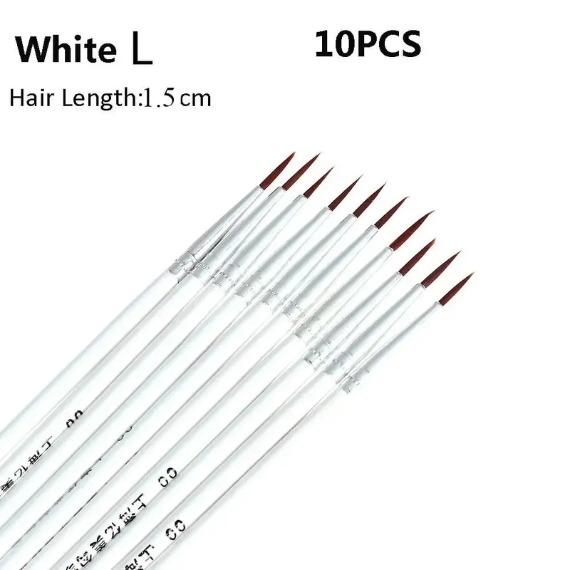 10Pcs 좋은 손으로 그린 얇은 후크 라인 펜 드로잉 아트 펜 나일론 브러쉬 메이크업 아이 라이너 펜 세부 브러쉬 화장품 미술 용품 — image 15