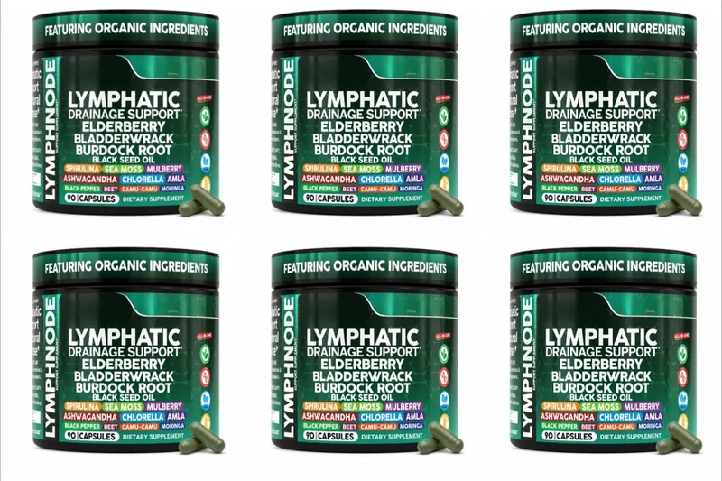 Organic Lymphatic Drainage Supplements with Elderberry Burdock Root Chlorella & Ashwagandha 90 Count Daily Wellness — image 12