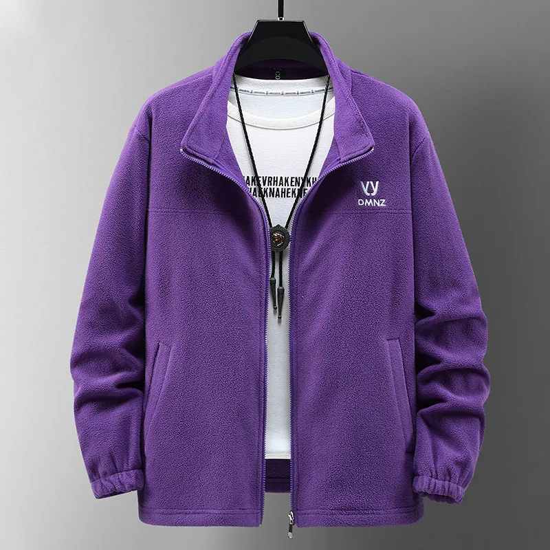 Large Size 12XL Men's Polar Fleece Jacket Stand Collar Zip Up Windbreaker Male Autumn Winter Extra Big Plus 6xl 7xl 8xl 9xl 10xl — image 4