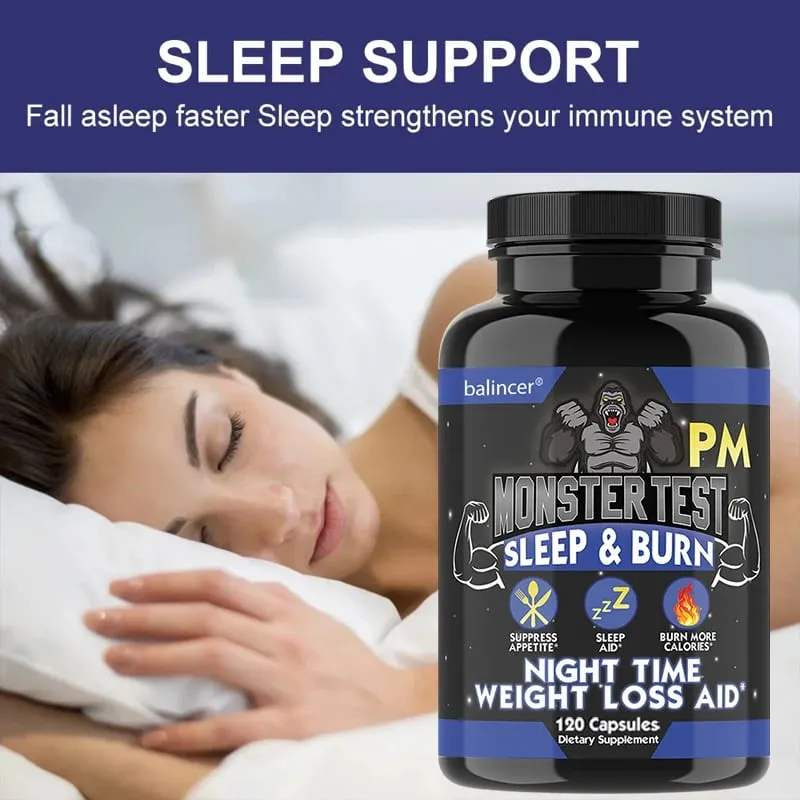 Suplemen Pembakar Lemak Malam Hari - dengan Ekstrak Tumbuhan Alami & Pengelolaan Berat Badan Magnesium Seng Unisex — image 7