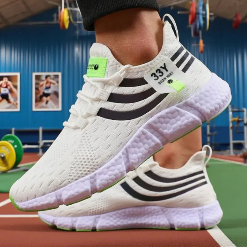 Tênis de malha masculino leve confortável macio respirável tênis de corrida atlético tenis multi colorido sapatos de caminhada — image 12