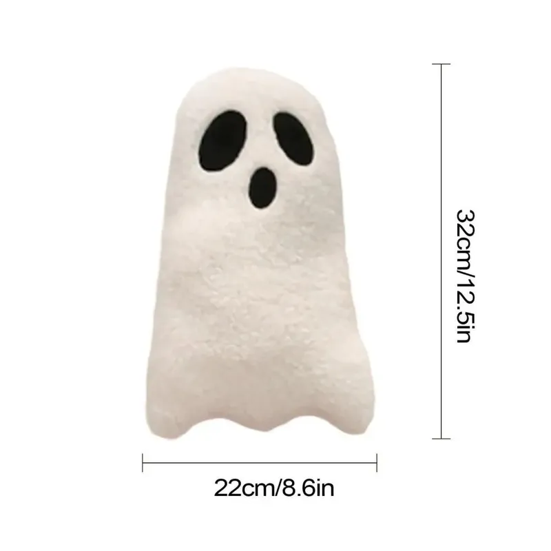 Hantu Stuffed Animal Halloween Ghost Doll Toy Stuffed Plushie Kartun Lembut Stuffed Animals Hantu Lucu Dekorasi Rumah Mainan Mewah — image 11