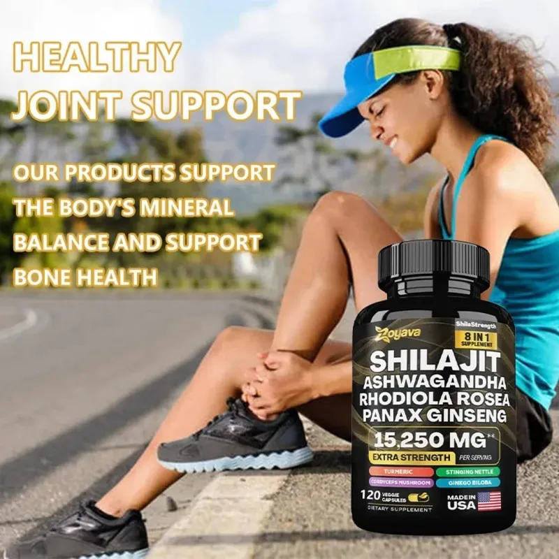 8 in 1 보충제 - 뇌 기억력 집중 에너지 면역 건강을 위한 인삼 Ashwagandha 함유 Shilajit — image 6