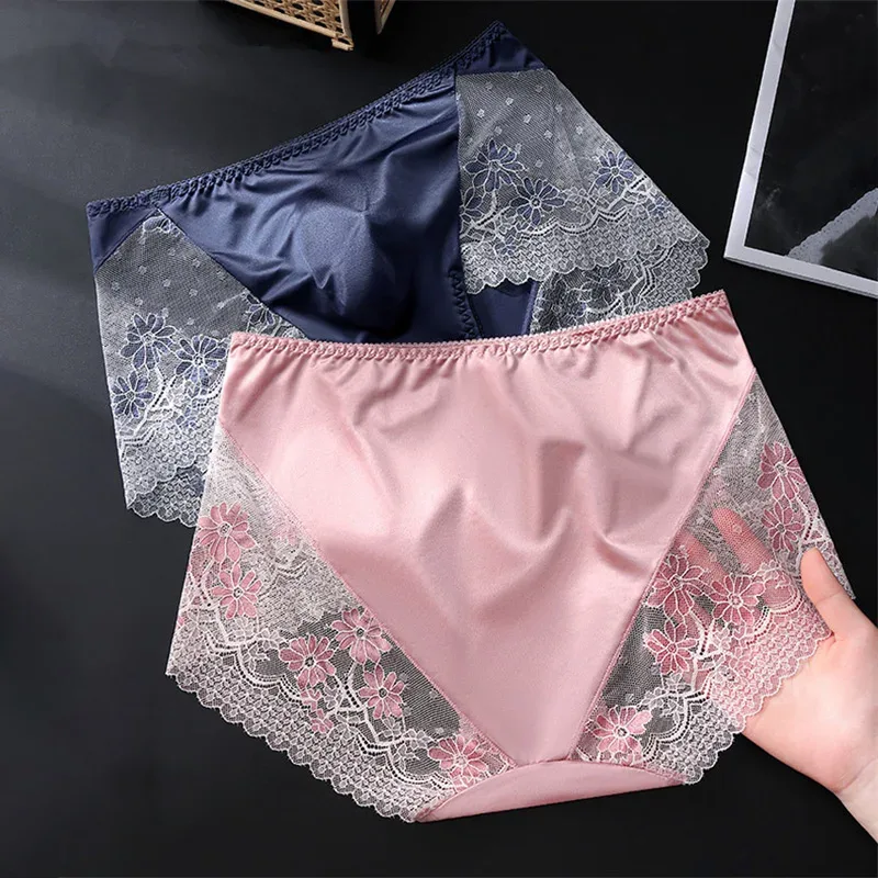 ผู้ชายซาตินผ้าไหมน้ำแข็งสามเหลี่ยมชุดชั้นใน 3D กระเป๋าต่ำเอวกางเกงด้านข้างลูกไม้ Breathable Soft เซ็กซี่ชาย PLUS ขนาด Intimate กางเกงขาสั้น — image 7