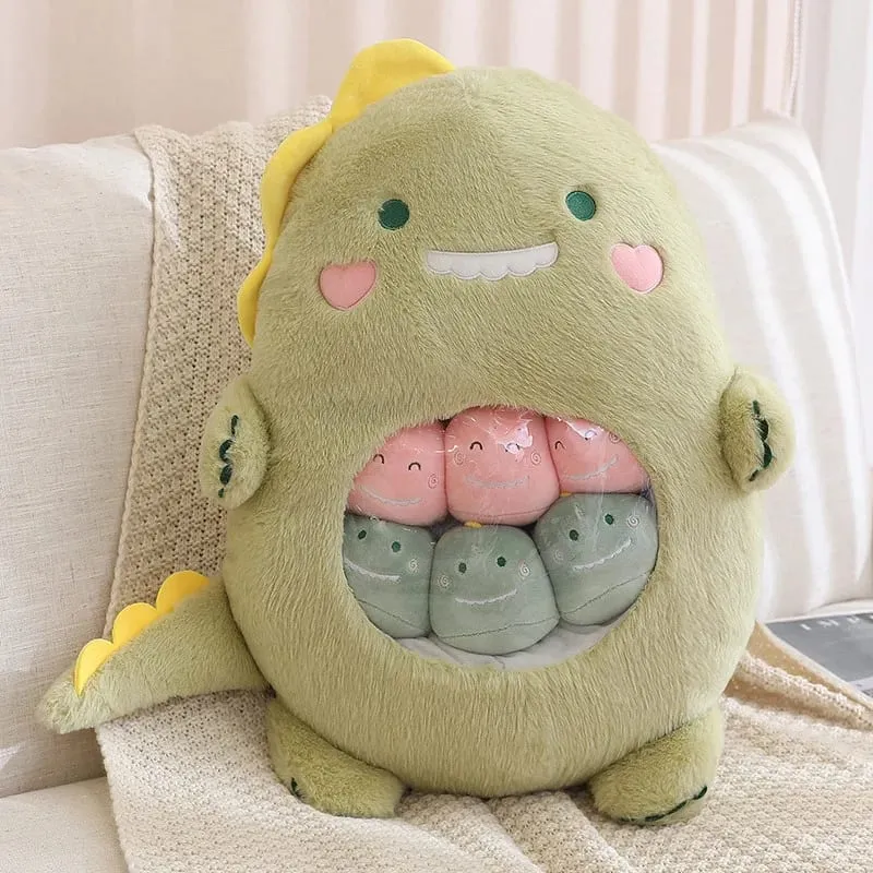Petits jouets à l'intérieur, 6 pièces, mignon Panda Koala lapin dinosaure animaux de dessin animé, oreiller en peluche doux, coussin de canapé en peluche, oreiller de décoration intérieure — image 10