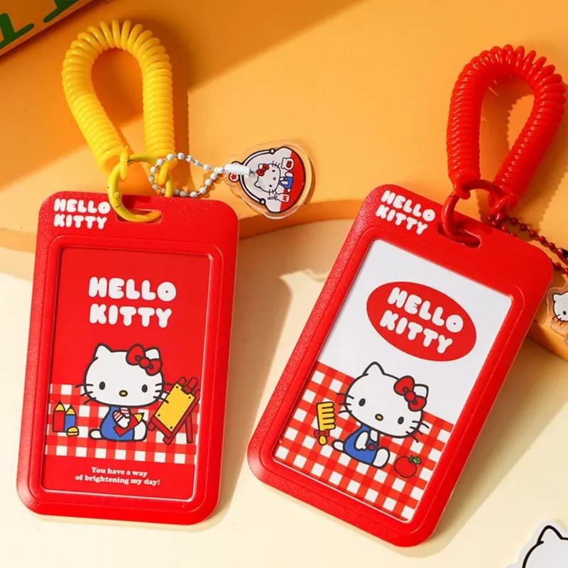 Orijinal Sanrio Hello Kitty Slayt KIMLIK Etiketi Adı Kimlik Rozeti Tutucu Makara Çalışma İzni Kılıfı Personel Çalışan Geçiş Çalışma Kartı Hediyeler
