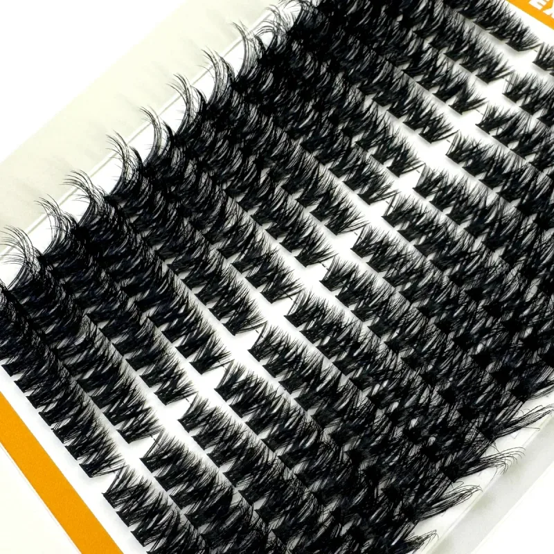Cils individuels gauche/droite Extension de cils oeil de chat 80D grappes de cils moelleux Extensions de grappes de cils à Volume épais — image 4