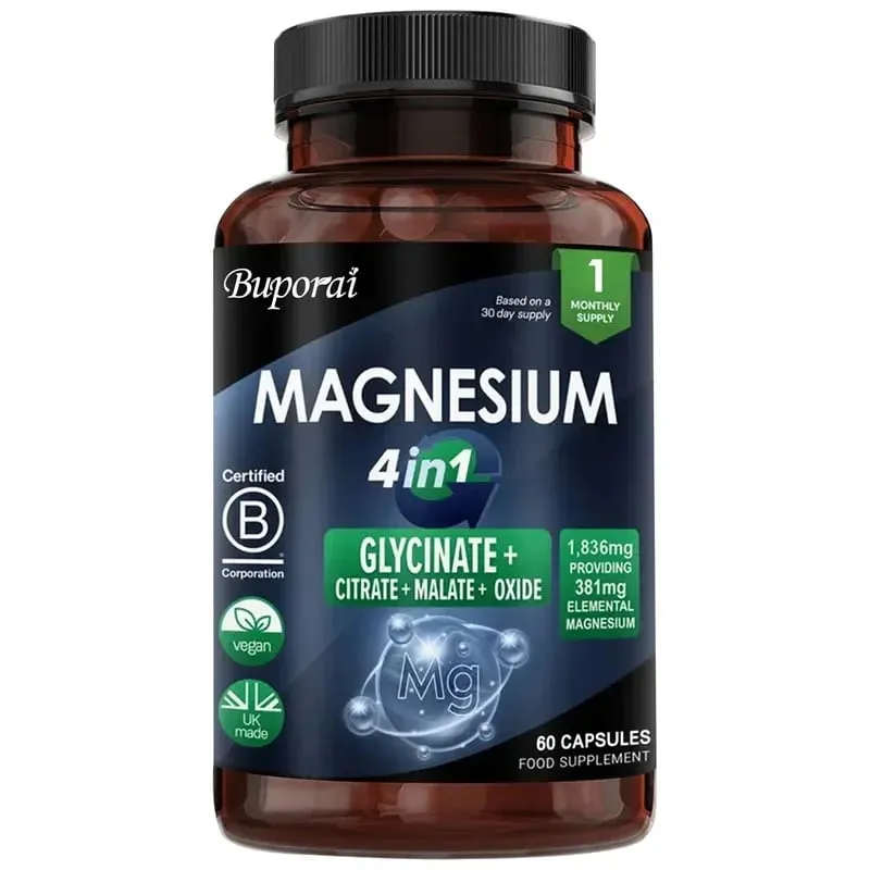 Complesso di magnesio 4 in 1 - Supporta il sistema nervoso, favorisce un sonno sano e il rilassamento muscolare e allevia lo stress — image 8