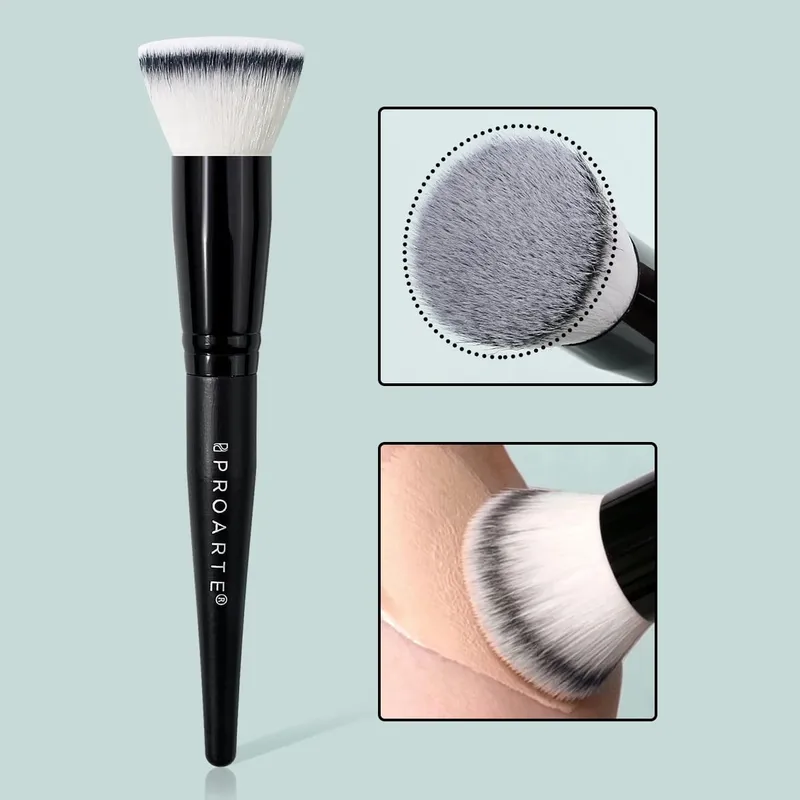 1 Stück Stippling Foundation Make-up Pinsel Flat-Top-Gesichtskosmetikpinsel für flüssige Creme Foundation Rouge Gesichts-Make-up Beauty-Tool