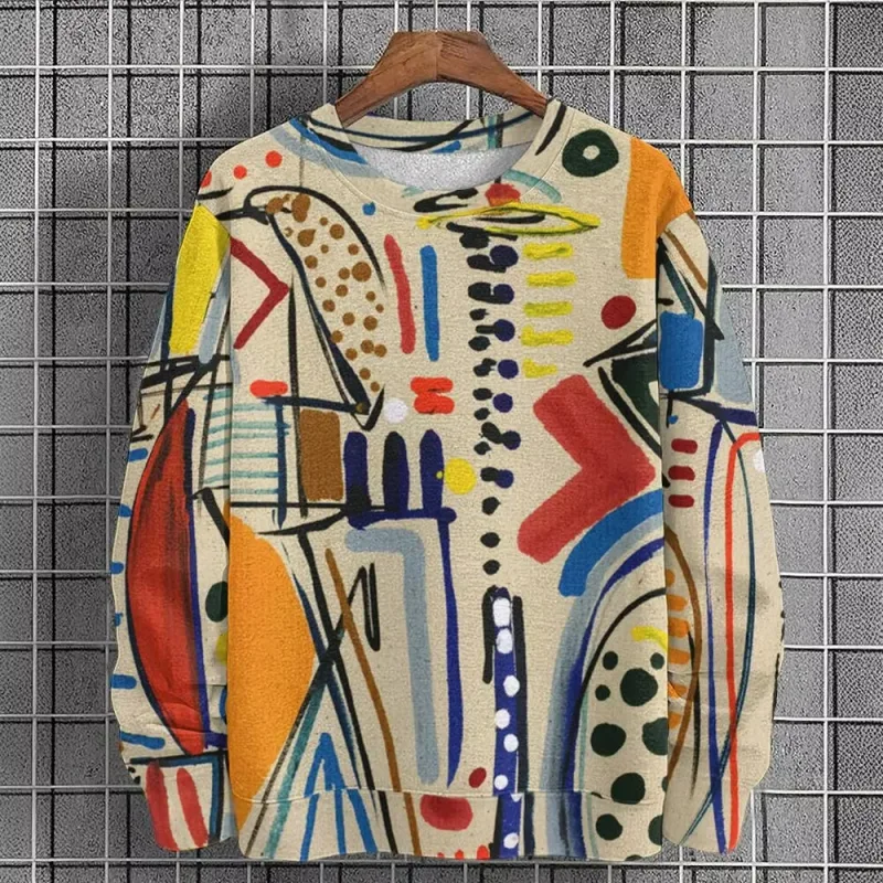 สำหรับผู้ชาย กราฟฟิค เสื้อเชิ้ตสำหรับผู้ชาย กราฟฟิตี้ เสื้อสวมหัว เสื้อแขนยาว คอกลม แฟชั่น ทุกวัน ไม่เป็นทางการ วันหยุด วันหยุด ใหม่ — image 7