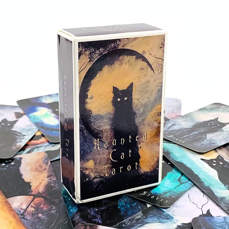 Nuovi Tarocchi Gatto stregato Mazzo di tarocchi Fate Divinazione Oracolo Giochi da tavolo Carte da gioco Gioco di carte per intrattenimento per feste in famiglia — image 1