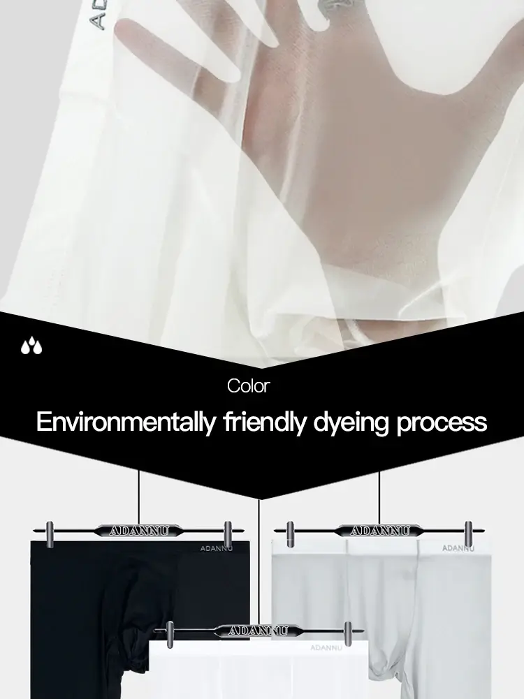 Boxer Transparent en soie glacée pour hommes, 1/3 pièces, sous-vêtements transparents en tissu Ultra-fin, sous-vêtements sans couture, 0.01 — image 9
