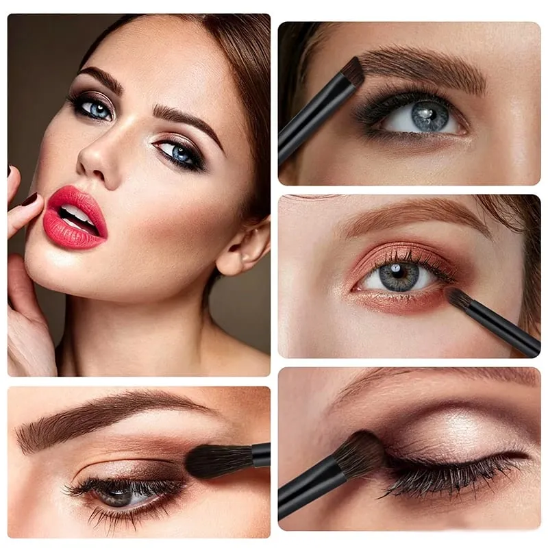 Zestaw pędzli do makijażu oczu 6 szt. Profesjonalne pędzle do makijażu cieni do powiek do korektora Brwi Eyeliner Miękkie włosie i drewno Ha — image 6