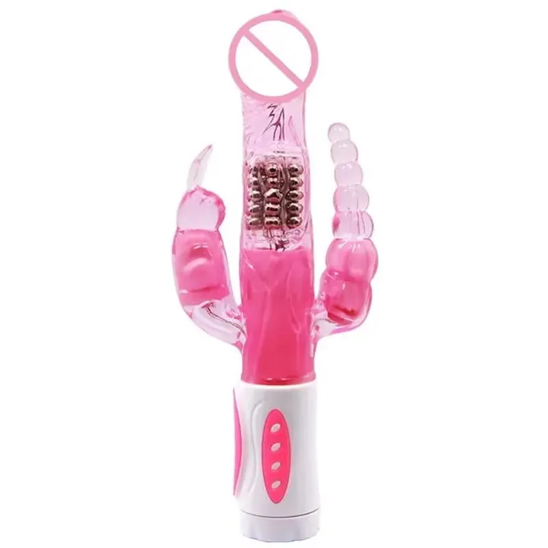 Silikon-Kaninchenvibrator, 3-in-1-G-Punkt-Klitoris-Analperlen-Stimulator, 10 Modi, stoßendes, vibrierendes Sexspielzeug für Frauen — image 17