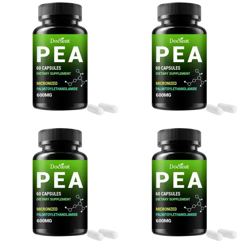 Kapsul Docteat PEA 600mg Palmitoylethanolamide Mikron Menyokong Keselesaan Penyelenggaraan Keseimbangan Kompaun dan Memudahkan 60 Kapsul — image 8