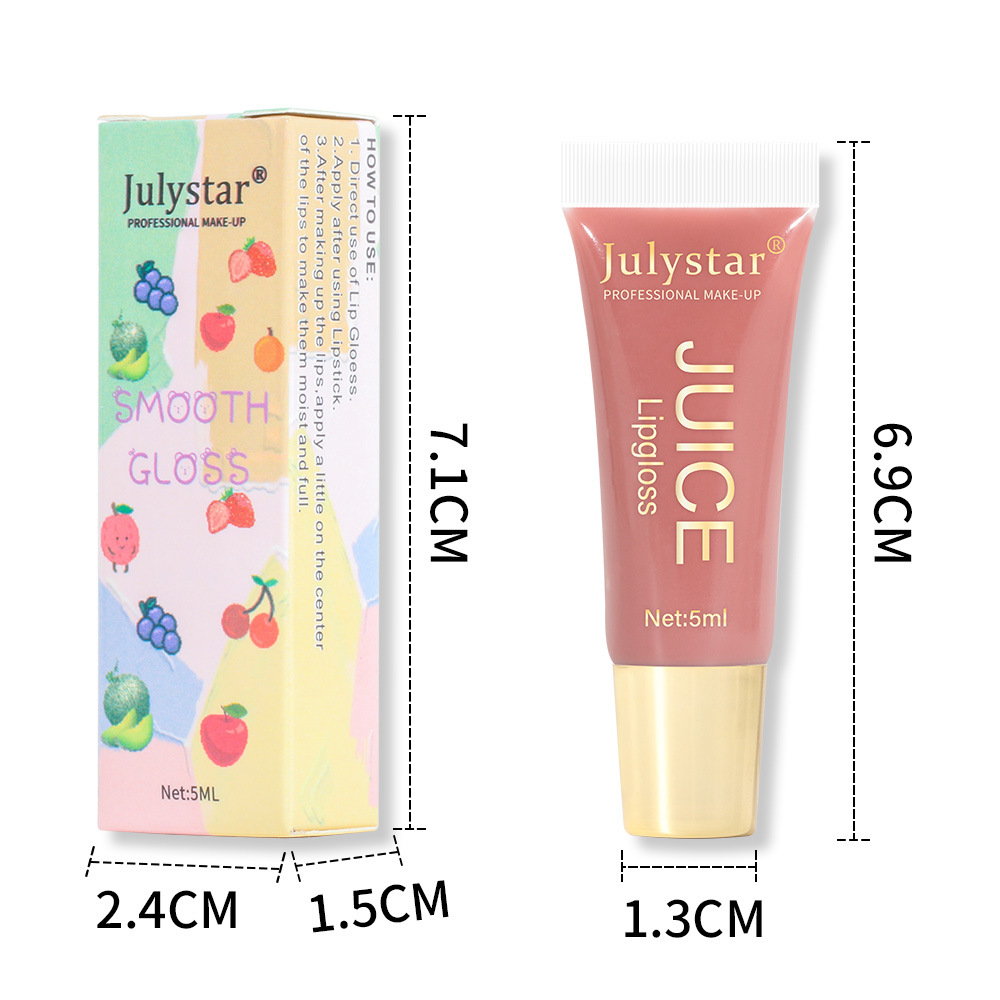 Gloss Bibir Montok Coklat Bogel Melembapkan Minyak Bibir Buah-buahan Lutsinar Kesepenuhan Bibir Tint Aplikator Solek Tiub Lembut Penjagaan Kecantikan — image 6