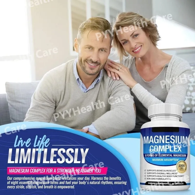 Komplex hořčíku s glycinát citrát malát Mnohočetné formy hořčíku 1000 mg denně minerální doplněk kapslí