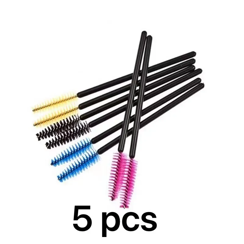 Buona qualità 5/50 pezzi pennelli per trucco ciglia in cristallo manico diamantato bacchette per mascara strumenti per estensione ciglia — image 9