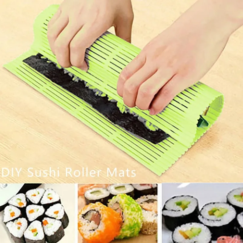 Tappetini per rulli per sushi in silicone fai-da-te Tappetino per stampi per rotoli di sushi riutilizzabili lavabili Tappetino per rotoli di torta per rotolare il riso per alimenti fai-da-te