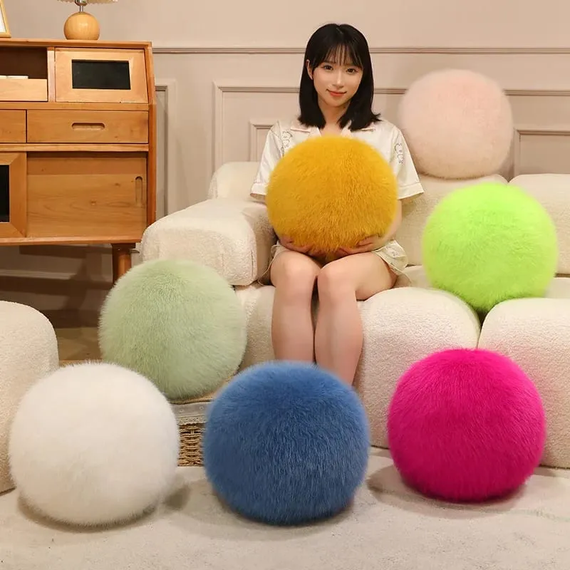 30 cm Lange Plüsch Flauschigen Runden Plüsch Kissen Cartoon Ball Kissen Begleiten Gefüllte Kissen Auto Hause Sofa Decor Plüsch Kissen — image 2