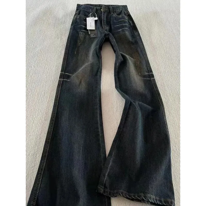 Classic Retro Flare Denim Men's Jeans Bootcut Stretch Cotton Men's Pants Vintage Style Unique Nostalgic Comfort Casual Slim — image 2