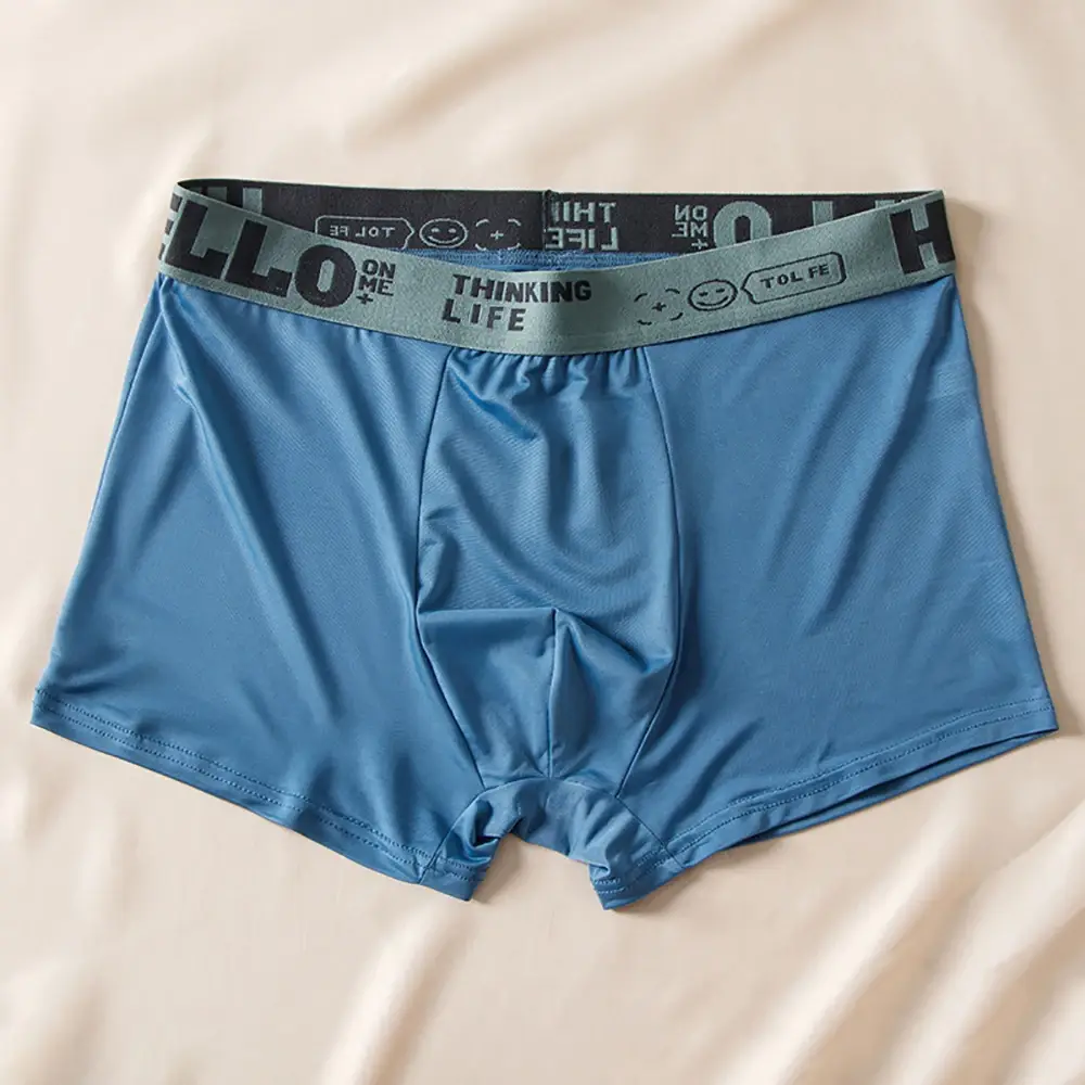 5pcs/set Seluar Boxer Lelaki Seluar Dalam Sutera Ais Seluar Dalam Lelaki Musim Panas Seluar Dalam Bersaiz Besar Seluar Dalam U Convex Seluar Dalam Seksi Seluar Dalam — image 4